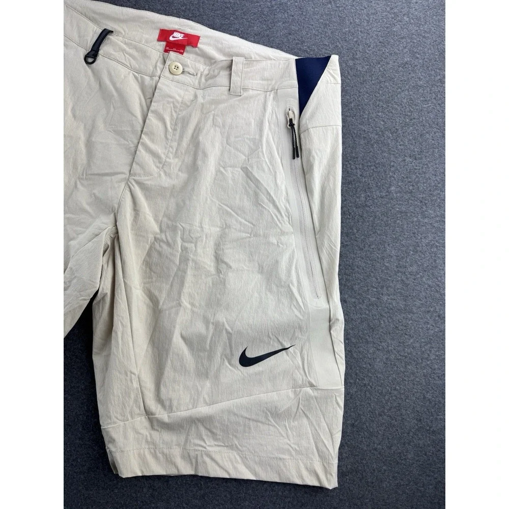 Nike Shorts Mens Size 38 USA Olympic Flag Swoosh Sports Outdoor 812246-201 Beige